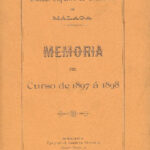 Memoria del curso 1897-98 en la Escuela de Comercio