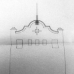 Boceto de fachada del Grupo escolar de Arriate